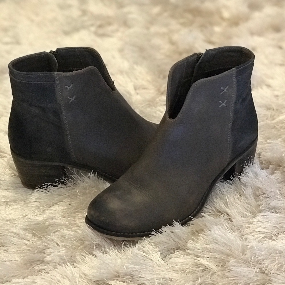 Cute Leather and Suede Booties